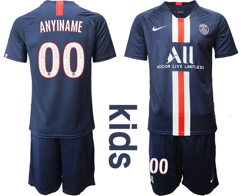 Youth 2019-2020 club Paris Saint Germain home customized blue Soccer Jerseys